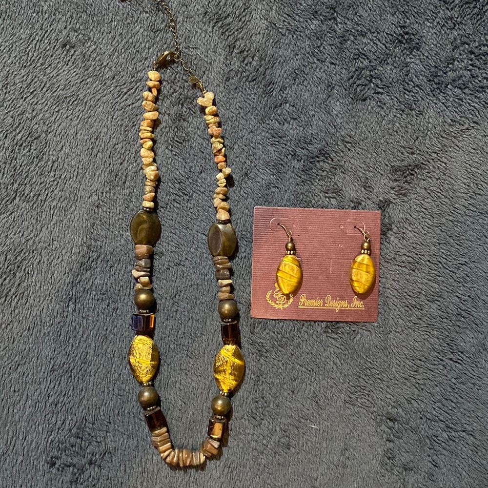 Premier Designs matching necklace and earrings set.